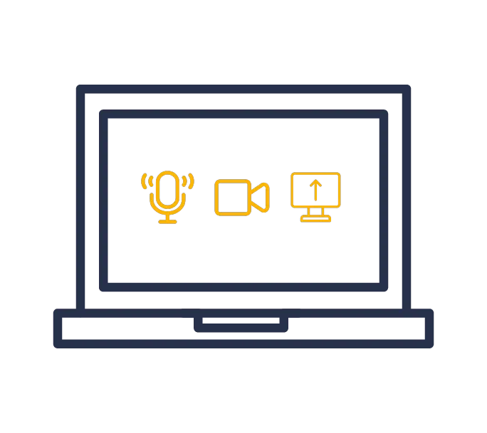 Audio, video, and screen sharing